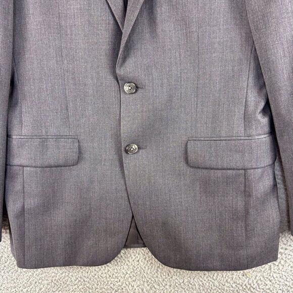 Jos A Bank Traveler Blazer Mens 39R Slim Fit Gray Wool Suit Jacket Business Coat - Picture 4 of 16
